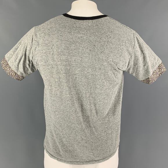 SASQUATCHfabrix Size XL Grey Cotton Silk Crew-Neck T-shirt - Picture 4 of 7